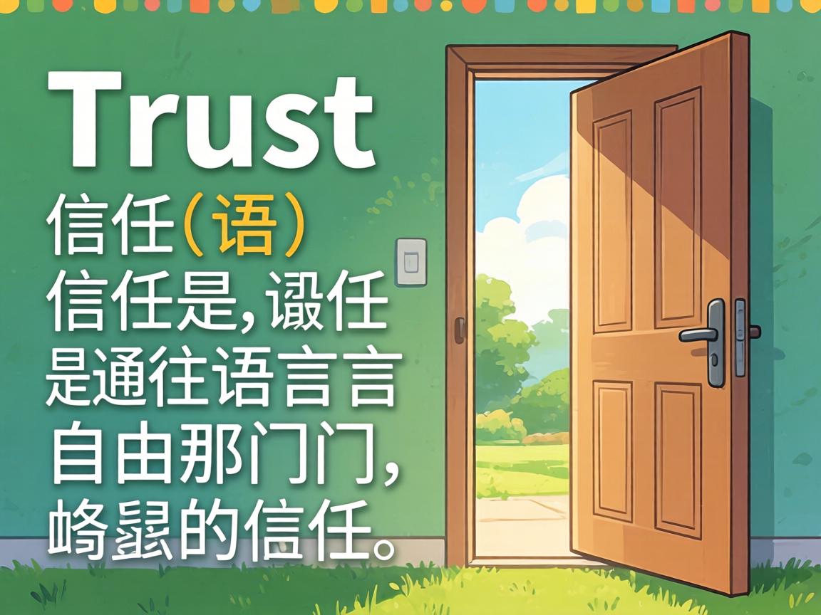 Trust英语,信任,是通往语言自由的那扇门 是通往语言自由的那扇门