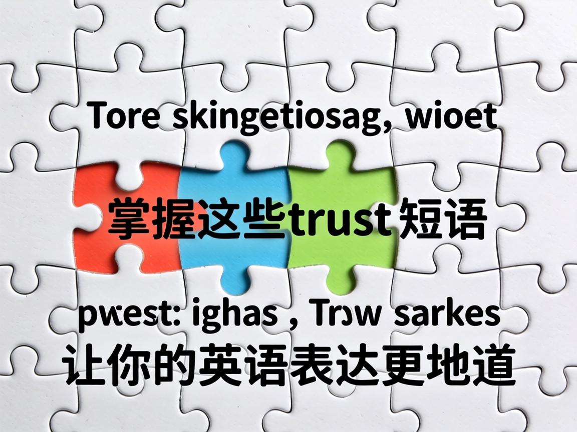 信任的语词拼图,掌握这些trust短语,让你的英语表达更地道 掌握这些trust短语